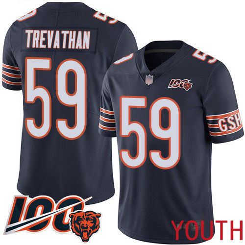 Chicago Bears Limited Navy Blue Youth Danny Trevathan Home Jersey NFL Football #59 100th Season